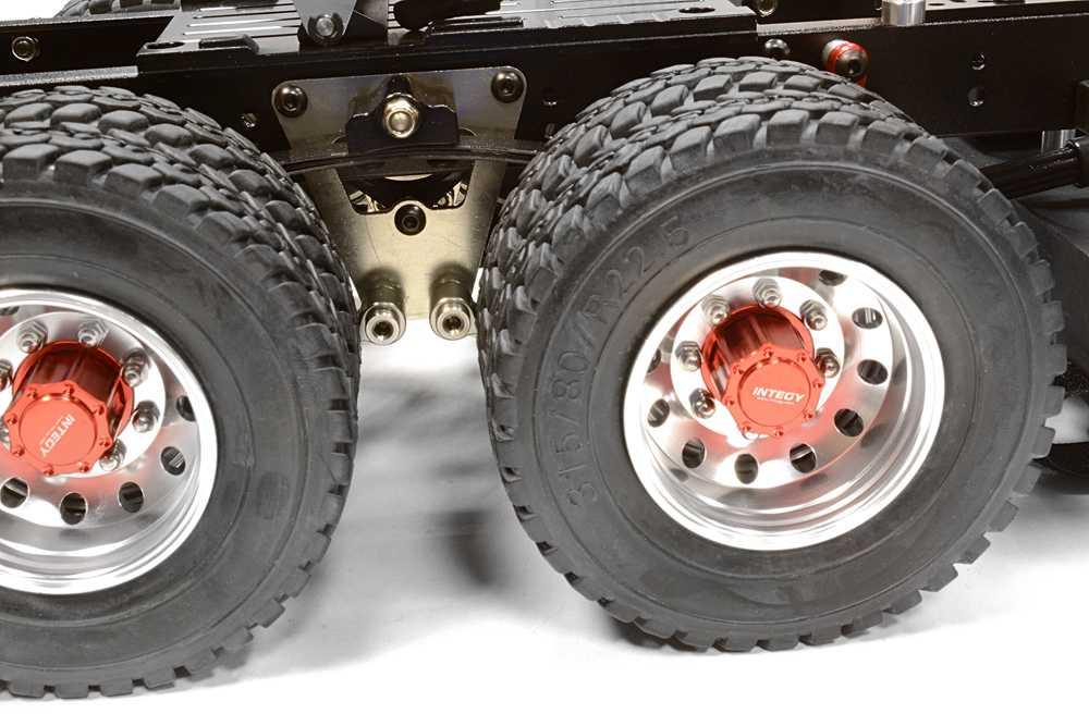 2p Aluminum Tractor Truck Rear Wheels for Tamiya 1:14 Tractor Truck Car Titanium