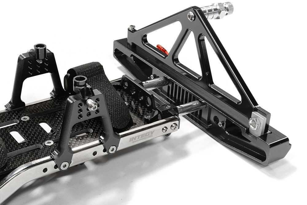 Integy RC Model Hop-ups OBM-BR233008GUN CNC Machined Aluminum Front Lower Chassis Linkages+Upper Y-Arm for Axial SCX-10 