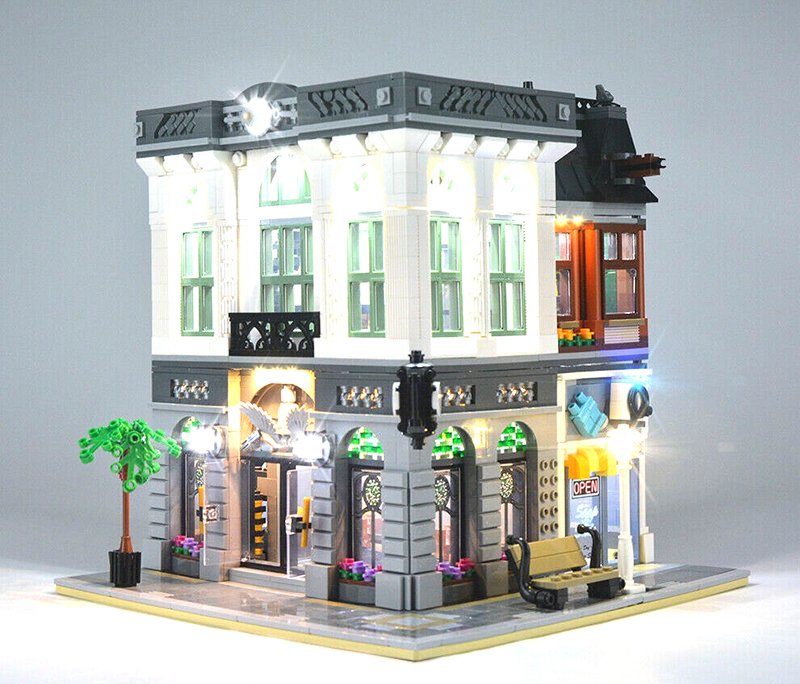 Led Licht Up Kit für Lego 10251 Stadt Creator Brick Bank Au R5R6 Modellbauk J8Y4 
