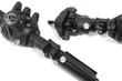 F & Reverse Rotation R Axle Assemblies for 1/10 Scale Crawler with Transfer Case