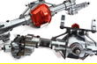 Billet Machined F & R Axle Assembly for 1/10 SCX10 Crawler w/ 4-Link Suspension