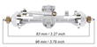 Billet Machined Alloy Complete Front Axle for Axial 1/24 SCX24 Rock Crawler