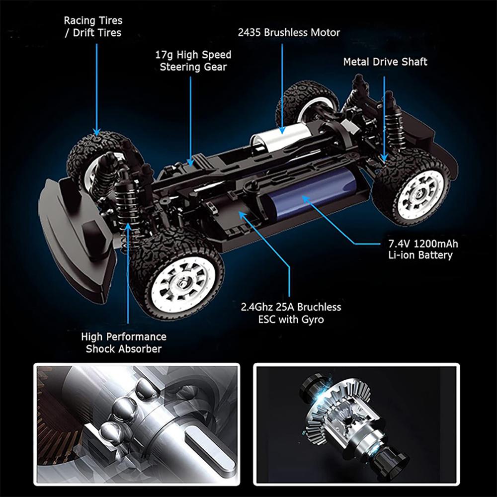 1/16 Scale UDIRC Brushless RTR Drift Truck w/ Gyro & LED UD-1601PRO for R/C  or RC - Team Integy