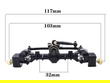 Alloy Machined Front & Rear Wide Axle Set w/ Portal for Axial SCX24 W=110mm