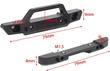 Alloy Machined Front & Rear Bumper Set w/ LED (4) for Axial 1/24 SCX24