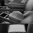 Black PU Leather Armrest Cover for Tesla Model 3/Y