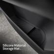 Black Silicone 2pcs Front Door Storage Box Interior Tray for Tesla 22-24 Model X