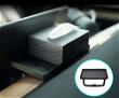 Black ABS Hidden Behind Screen Tray Organizer Tissue Holder for Tesla Model 3/Y