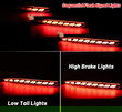 Red Housing Full LED Rear Bumper Fog Reflex Lamp for Tesla Model 3