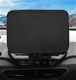 Black Synthetic Leather Screen Cover for Tesla 17-23 Model 3/Y