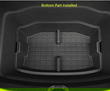 Black TPE Rear Trunk Double Deck Storage Trays 2 Levels for Tesla 17-23 Model 3