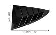Glossy Black Rear Side Window Shades Blinds Covers for Tesla 17-23 Model 3