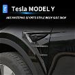 Matte Carbon Side Camera Wolf Teeth Style Trim Covers for Tesla 20-23.6 Model Y