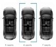 Black TPE Rubber Floor Mats w/o Center Console for Tesla 17-20 Model X 6 Seats