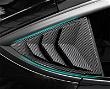 Matte Carbon Rear Side Window Shades Blinds Covers for Tesla 17-23 Model 3