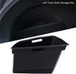 Black Silicone Rear Trunk Left Storage Box for Tesla 22-24 Model S