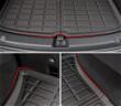 Black TPE 3D Molded Rear Large Trunk Mat for Tesla 20-24 Model Y 5 Seats