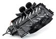 Machined Alloy Dual Axle Flatbed RC Car Trailer Kit in Black, 1/16-1/18