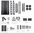 Machined Alloy Dual Axle Flatbed RC Car Trailer Kit in Black, 1/16-1/18
