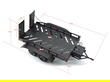 Machined Alloy Dual Axle Flatbed RC Car Trailer Kit, Silver, 1/16-1/18 Scale