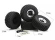 Alloy 1.0 Wheel (4) w/ Rubber Tires for TRX-4M & SCX24 O.D.=57mm