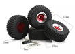 Alloy 1.0 Wheel (4) w/ Rubber Tires for TRX-4M & SCX24 O.D.=57mm