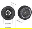 Wheels & Tires (4) Set for Arrma 1/16 Mojave Grom O.D.=65mm Hex:12mm