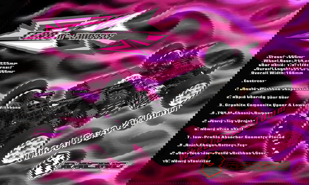 3RACING 1/10 Cero Sport 4WD Mini Car Kit 210mm WB for R/C or RC