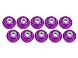 3Racing 2mm Aluminum Flanged Lock Nuts (10 Pcs) - Purple