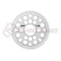 3Racing 64 Pitch Plastic Spur Gear 118T Ver.2