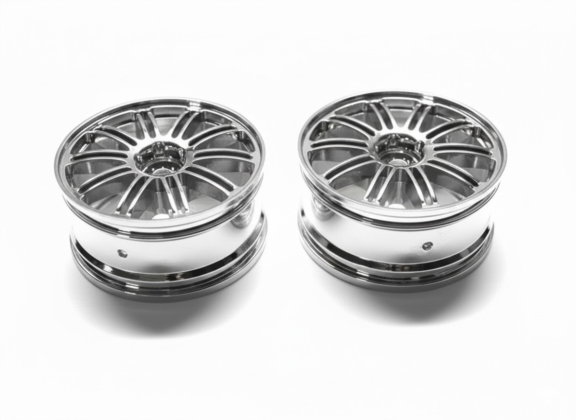 26mm 10 Dual Spoke Chrome Wheel for Touring Car W=26mm Offset 1.5