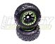 Rock Crawler 40 Size Tire & Wheel (2) 23mm Hex for 1/8 Scale (O.D.=175mm)