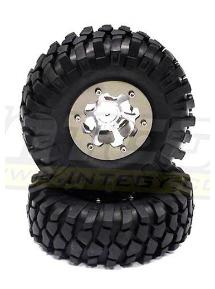 Type II Wheel & Tire Set (2) for Axial SCX-10