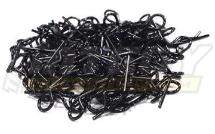 Bent-Up Body Clips (100) for 1/10 Short Course & Monster Trucks(LxW=19.5x6.5mm)