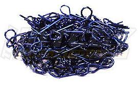 Bent-Up Body Clips (100) for 1/10 Short Course & Monster Trucks(LxW=19.5x6.5mm)