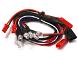Front LED & Rear Red LED Light Set (6) w/ Wire Harness