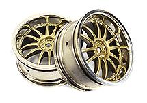 12 Spoke Bronze Tone Wheel Set (2) for 1/10 Drift and Touring Car