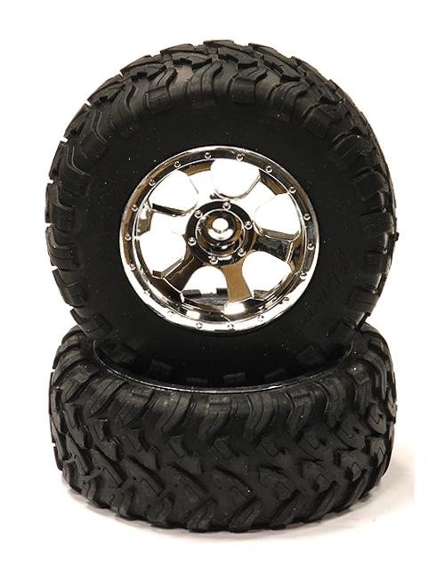 BRAND NEW Set of 2 1/10 Rc Sc 12mm Hex Wheels And Tires 