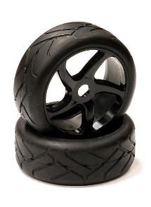 Mounted Tire, Wheel & Insert H832 Style w/ 17mm Hex for 1/8 Buggy Size
