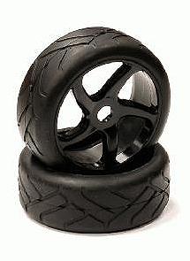 Mounted Tire, Wheel & Insert H832 Style w/ 17mm Hex for 1/8 Buggy Size