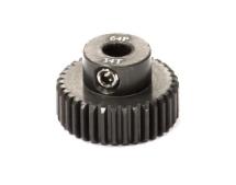 Billet Machined Hard Anodized Aluminum 64 Pitch Pinion 34 Teeth for 0.125 Shaft