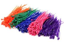 Mixed Color Plastic Tie Wrap / Cable Tie (500) Small Size