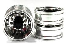 Machined Alloy Rear Dually Wheel Type 12R Set (2) for Tamiya 1/14 Scale Trucks