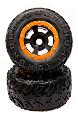 5R Spoke Beadlock 40 Size X-Wide 23mm Hex Monster Wheel + Tire (2) (O.D.=185mm)