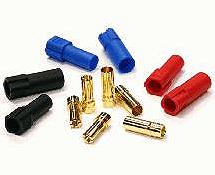 High Current Gold Plated 6mm Bullet Brushless Motor Connector Set