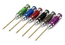 Color Coded AX Handle Wrench 6pcs Set Ti-Nitride Allen Hex