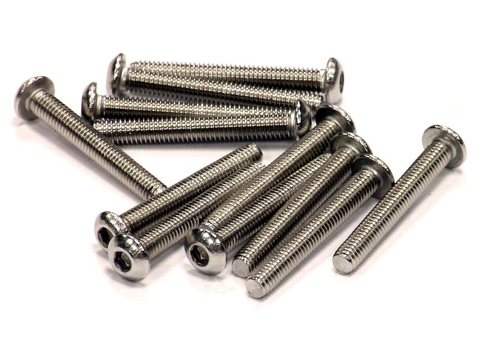 Stainless Steel Socket Head Button Screw (12) M3x22mm Size for R/C