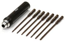 QuickPit Spring Steel Allen Hex (7) Wrench Set w/ Carbon Fiber Handle