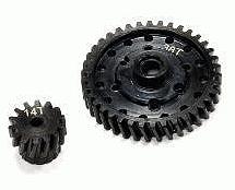 Billet Machined Steel Gear Set 38T+14T for Axial 1/10 Off-Road EXO Terra Buggy