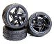 Type RK Complete Wheel & Tire Set (4) for 1/10 Touring Car